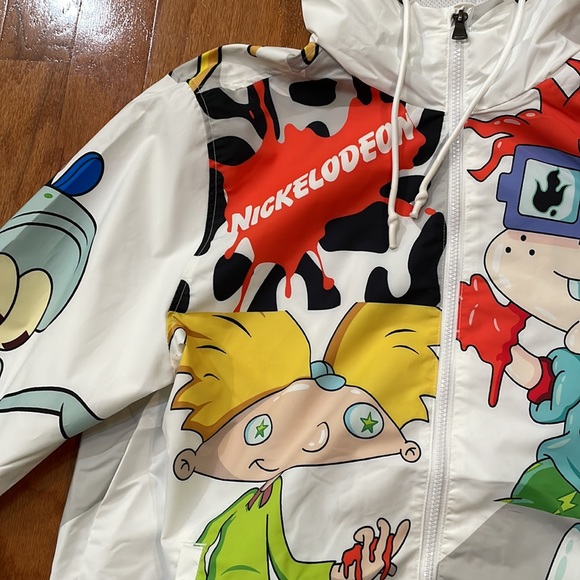 Members Only Nickelodeon Jacket size Large lightweight 2 pockets zip fro… - Picture 5 of 16